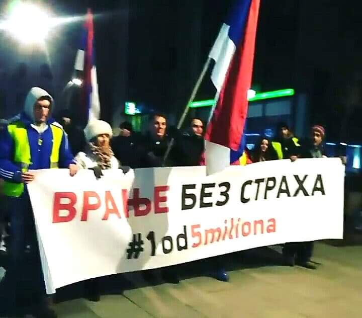 Treći protestni skup #1od5miliona u Vranju