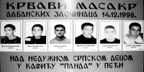 ЈЕЗИК ГИЉОТИНА И ОБЕЗГЛАВЉЕНА ИСТИНА У ЦИЉУ ПРЕДИЗБОРНЕ КАМПАЊЕ ПРАВА ИСТИНА О УБИСТВУ СРПСКИХ МЛАДИЋА У КАФИЋУ ПАНДА У ПЕЋИ