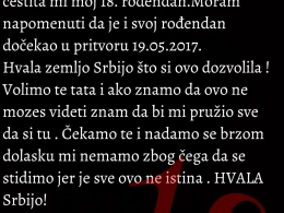  Потресно писмо које је упућено Братиславу Дикићу  од његове ћерке прошле године када је напунила 18. година ...