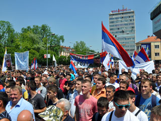 БАЊАЛУКА- ОДРЖАН МИТИНГ ПОДРШКЕ МЛАДИЋУ