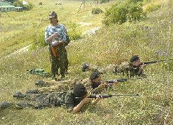 Юnыe kazaki na učeniяh «Krыm-Sičь 2008»